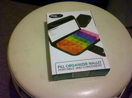 COLOR CODED 7 Day Week Pill Organizer With Travel Case Wallet Medicine D... - $15.00