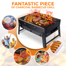 Portable BBQ Charcoal Barbecue Grill Fire Pit Camping Patio Party Garden Outdoor - £18.77 GBP