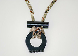 Adj. Fire Starter Necklace With Camo Fish &amp; Fire 550 Paracord Survival Cord - £3.15 GBP