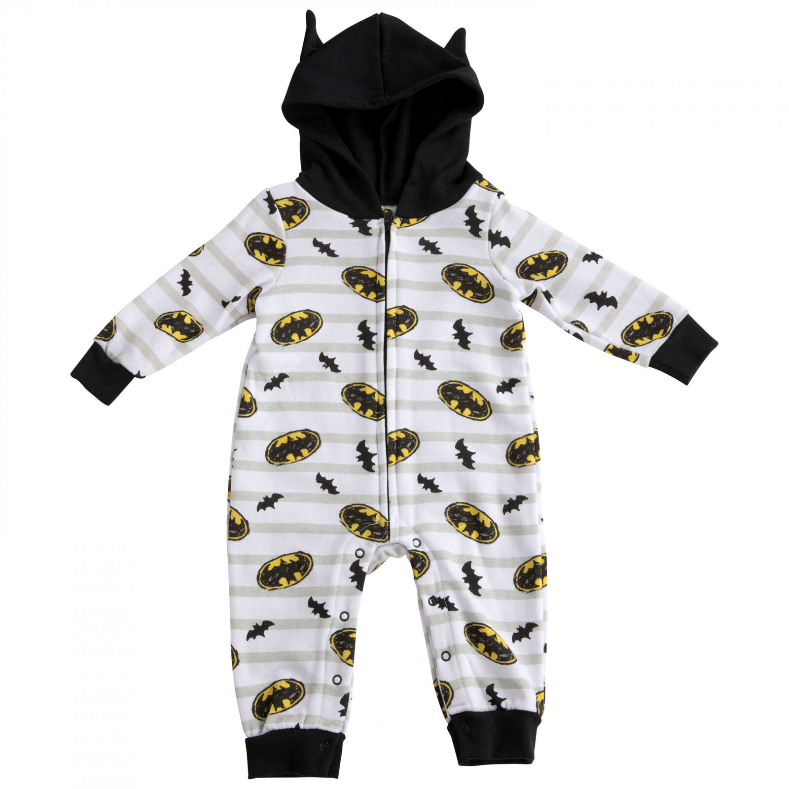 Primary image for Batman Symbols Infant Hooded Fleece Coveralls with Ears Multi-Color