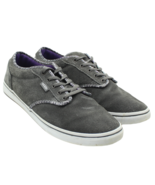 Vans Womens Size 9 Gray Suede Leather Snakeskin Accent Skateboarding Shoes - £19.71 GBP