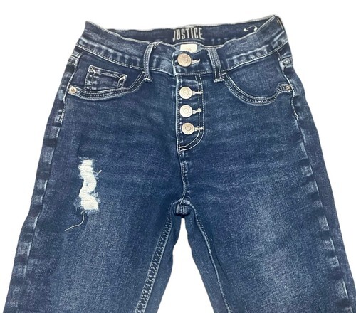 Justice Girls Distressed High Rise Jeggings Size 12 Great Condition  Item image 2
