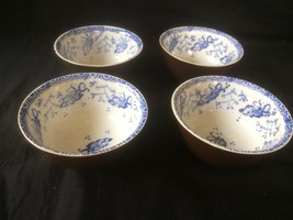 Rare set  4 Chinese Batavian Antique Bowl Collectable Blue And White Por... - £99.91 GBP