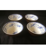 Rare set  4 Chinese Batavian Antique Bowl Collectable Blue And White Por... - £98.29 GBP