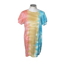 Ultra Flirt Pocketed Tie Dye Puff Short Sleeve Crew Neck Mini Sweatshirt... - £17.37 GBP