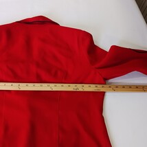 Vintage Lucille RN#102680 Women’s Red One-Button Cropped Blazer Jacket Sz Large  image 8