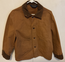 Vintage Wrangler Workwear Jacket M Barn Chore Work Coat Brown - $77.22
