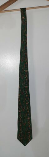 Salvatore Ferragamo MEN&#39;S TIE Green FARMER PRINT W: 3.75&quot; L: 60&quot; - $14.99