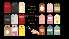 Tags for handmade items. Handmade label. Handmade stickers. Business sti... - £3.18 GBP