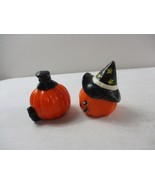 Vintage Halloween Pumpkin witch hat Wax Candle 3.5&#39;&#39; tall - £19.45 GBP