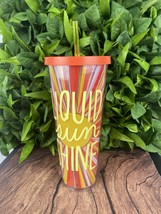 Starbucks RARE Tumbler Liquid Sunshine Red Orange Beam Venti Cold Cup 24... - $15.00