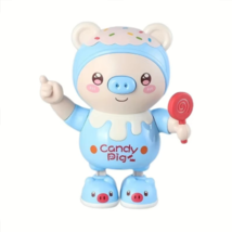 Blue Upgraded Electronic Dancing Pig Toy Doll – Twisting, Swinging, Walking Pet - £13.84 GBP