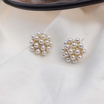 Pearl Flower Lace Earrings Wild Super Fairy Earrings Feminized Korean Personalit - £7.35 GBP