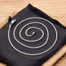Real 925 Sterling Silver Unisex amazing best gifting Neck Chain 20&quot; - $55.41