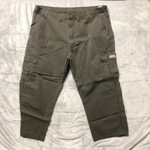 Wrangler Cargo Pants Mens 44x32 Charcoal Gray Cotton Casual Workwear - £11.76 GBP