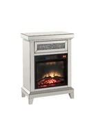 Noralie 24&quot; Fireplace, Mirrored &amp; Faux Diamonds - $801.33 CAD