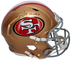 Christian McCaffrey Autographed &quot;23 OPOY&quot; 49ers Authentic Speed Helmet F... - £635.08 GBP