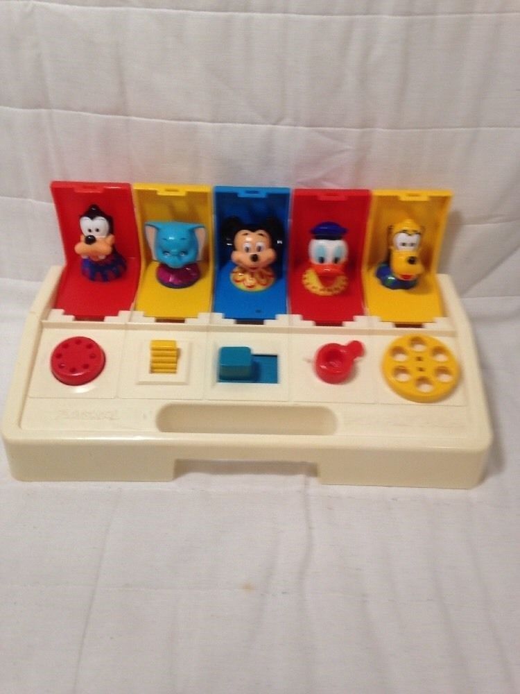 (C06) Vintage 1980 Poppin Pals Pop Up Toy Child Guidance Playskool Disney Mickey - $59.40