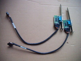 Lot of 2 HP 2nd Serial Port Adapter Profile Full W/Cable 628646-001 012711-001 - £10.12 GBP