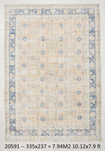 8x11 VINTAGE PERSİAN RUG, Beige and Blue Persian Rug, Handmade Wool Turkey, Soft - £1,220.92 GBP