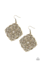 Paparazzi Dubai Detour Brass Earrings - New - £3.58 GBP