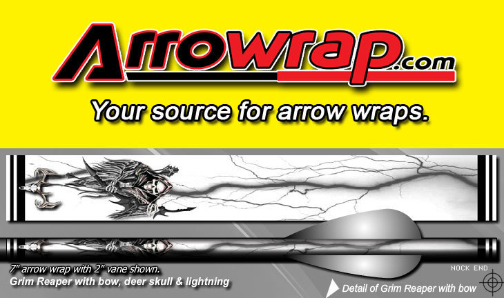 Grim Reaper style 14 arrow wraps (pack of 14) 1" x 7" - $15.95
