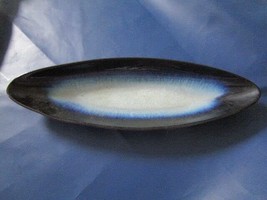 Peter POTS Pottery Oval Relish Dish 13 X 4 Seagull Blue Signed - $1,029.96 MXN