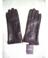 NWT COLE HAAN L Soft Black Leather Lined Gloves - £50.56 GBP