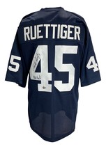 Rudy Ruettiger Unterzeichnet Eigener Blau College Fußball Trikot Never Quit Insc - £93.03 GBP