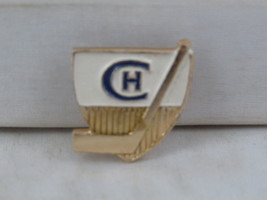 Vintage Soviet Hockey Pin - Chimik Voskressenk Shield Hockey Stick - Stamped Pin - £15.18 GBP