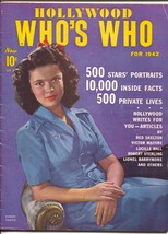 Hollywood Who&#39;s Who #2 1942-Shirley Temple-500 star pix &amp; profiles-Lon Chaney... - $210.98