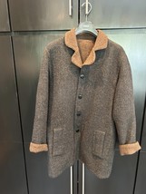 J Jill Reversible Alpaca Wool Jacket Womens M Brown Gray - $59.40