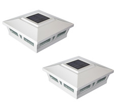 Classy Caps 6x6 White Aluminum Oxford Solar Post Cap SLX772W (2 Pack) - £63.19 GBP