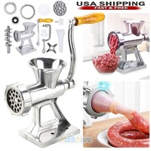 Heavy Duty Table Top Meat Grinder Hand Crank Mincer Sausa Filler Food Ma... - $54.99