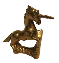 Brass Miniature Unicorn Paperweight Statue Figurine 2 3/4&quot; Tall  Mythical - £8.81 GBP