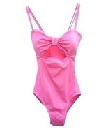 NEW $160 Kate Spade Sz S Pink KeyHole Bow Georgica Beach One-piece Swimsuit - €50,52 EUR