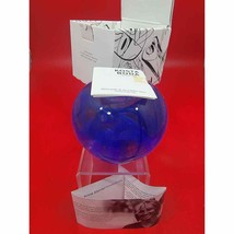 Kosta Boda Blue Candle Holder Swirl Glass Votive Tea Light Sweden 3742 Heavy - $39.71