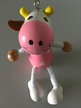 WOODEN MULTICOLOURED COW - £1.78 GBP
