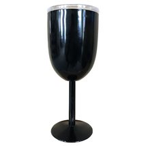 Golandstar 10oz Double-deck Cup 304 Stainless Steel Goblet with Lid Wine Glasses - £15.60 GBP