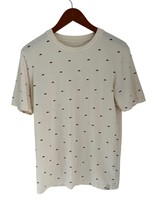 Scotch &amp; Soda Cream T-Shirt With Taco Print Cotton/Elastane Blend Mens S... - $16.82