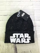 Disney Star Wars Embroidered Logo Speckle Knit Cuff Beanie Hat Cap Adult... - £16.34 GBP