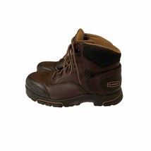 LaCrosse Men&#39;s 8 Adamas Waterproof Steel Toe Work Boots 6in Leather Brown - £27.94 GBP