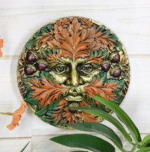 Ebros Autumn Fall Bronzed Blooming Floral Foliage Celtic Greenman Wall Decor - £18.16 GBP