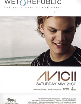 AVICII @ Wet Republic  MGM Grand Double-sided Promo Card - £2.33 GBP