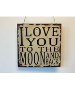 &quot;I love you to &quot; Rustic metal wall decor 12” x 12” - £11.16 GBP