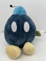 Nintendo Super Mario Bros Bob Omb Bomb Plush Soft Blue 2021 EUC - £8.67 GBP