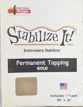 Stabalize It Embroidery Stabalizer. Permanent Topping Gold 1 Yd ADS-PT03 - £5.62 GBP