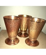 Vintage Glasses Marigold Carnival Crackle MCM Drink Tumblers Jeanette  3 - $42.00