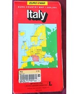 1999 Italy Euro-Country Fold Out Road Map 1:800,000 including Cities - $6.92