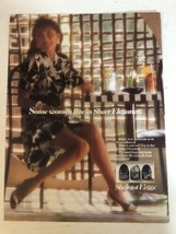 1987 Leggs Sheer Elegance Pantyhose Vintage Print Ad pa8 - £7.10 GBP